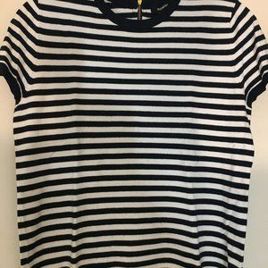 Navy and White Nautical Top